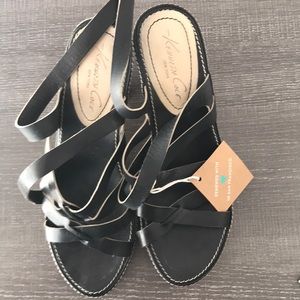 KENNETH Cole Black strappy heeled sandal- size 9
